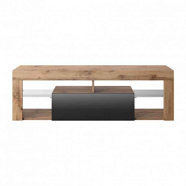 Selsey TV stolek Bianko dub / černý 140/50/35 cm