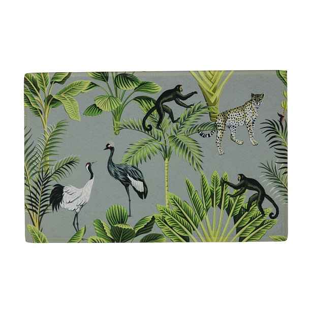 Šedá rohožka s motivem džungle Jungle grey - 75*50*1cm Mars & More