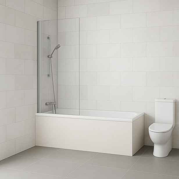 Vanová zástěna PURE V1 75x140 - jednodílná, čiré sklo