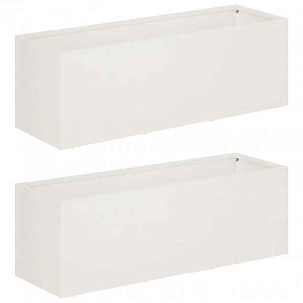 vidaXL Zahradní pěstebník 2 ks Bílá 40 x 20 x 20 cm