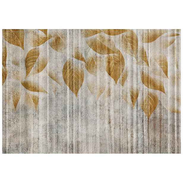 Fototapeta Zlaté listy abstrakce textura linie béžová 150x105 lepidlo