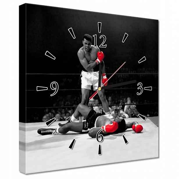 Nástěnné hodiny 30x30 Muhammad Ali Boxer