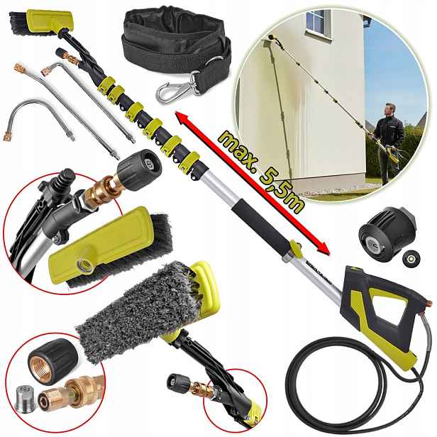 Teleskopický Nástavec 5,5 m pro mytí střechy fasádních solárů Nilfisk Stihl Re