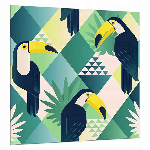Skleněná Deska Ochranná Deska 60x65 Ptáci