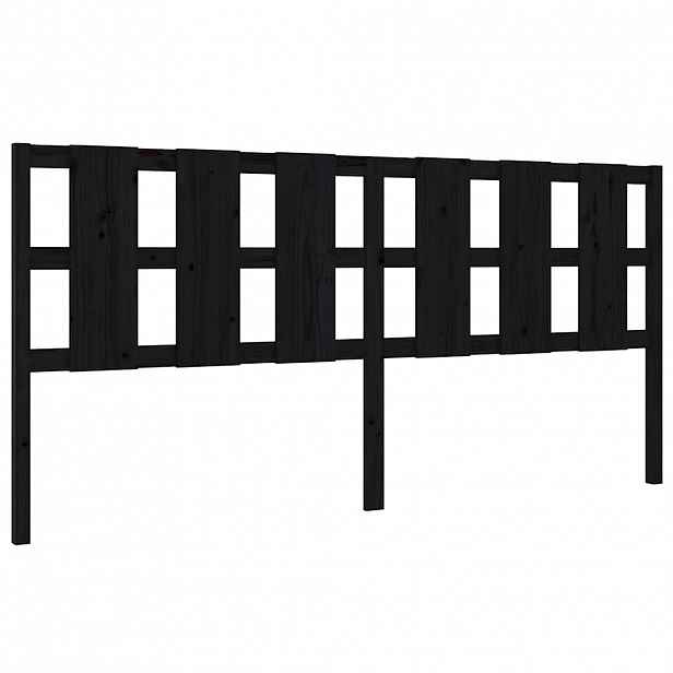 vidaXL Čelo postele černé 205,5 x 4 x 100 cm masivní borovice