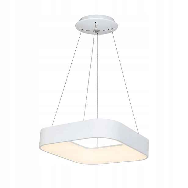 Závěsná Led lampa bílá moderní čtvercová 50 cm do obývacího pokoje 4000K Milagro