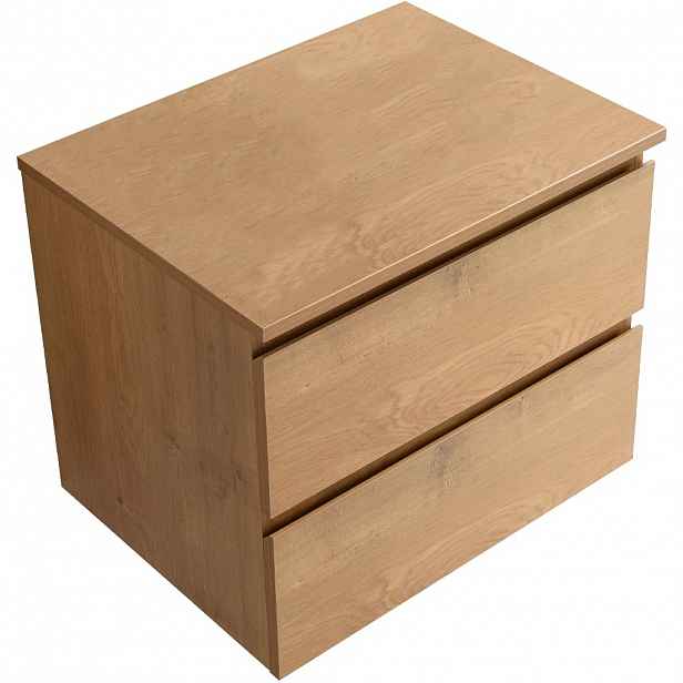 Koupelnová skříňka Carole - dub medový + deska pod umyvadlo Navira Slim - 18 mm - 70x49,8x46 cm
