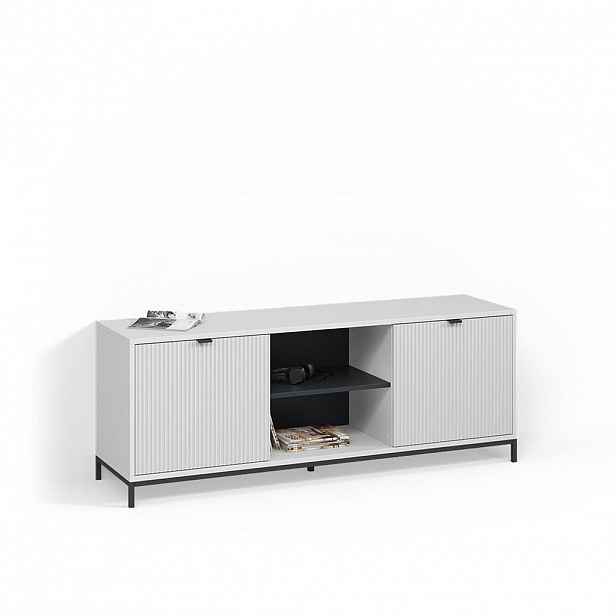 Livinity® NÍZKÁ SKŘÍŇKA Aterno Bílá 150 x 60 cm se 2 dveřmi