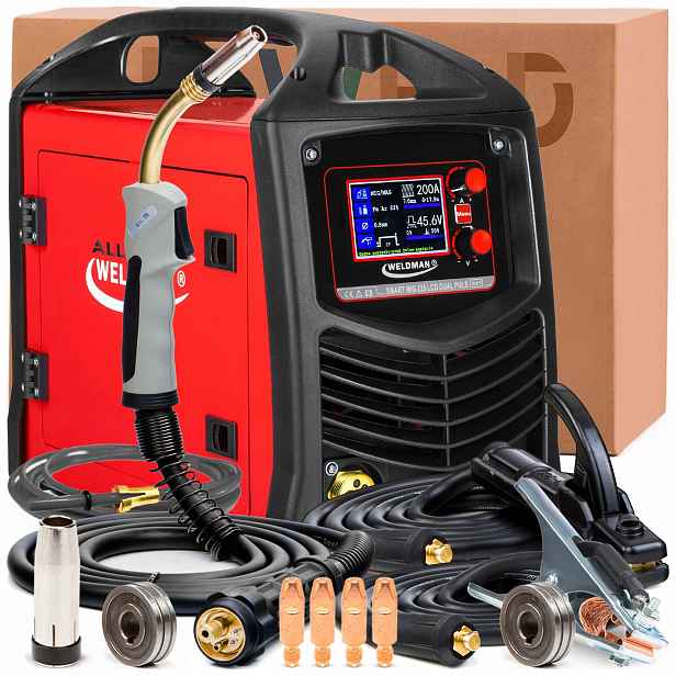 Poloautomatický Weldman Smart Mig 235 LCD Synergie Dual Puls 230V 200A Tig Lift