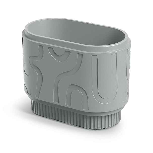 Prosperplast Plastový květináč FOLKAS ROUNDOS CASE betonově šedý, varianta 80 cm