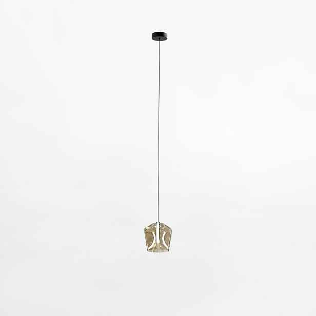 Závěsná lampa Převis Lustr Černá Led Colore Metal Jantarová Zuma Line