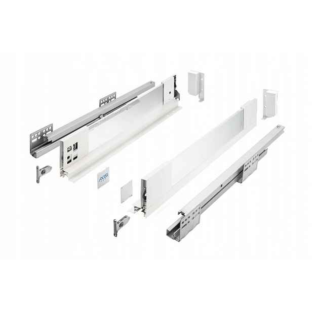 Šuplík Gtv Axis Pro Glass Skleněná Bočnice L300 H86 Nízká 40 Kg S Tlumením Dovírání
