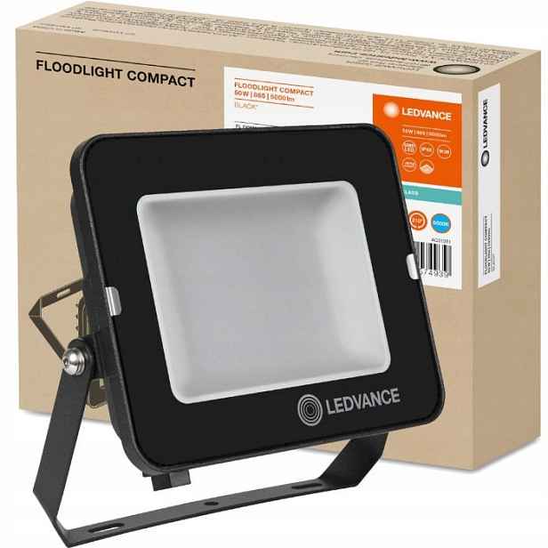 Ledvance Halogenový Led reflektor 50W 6500K Černý