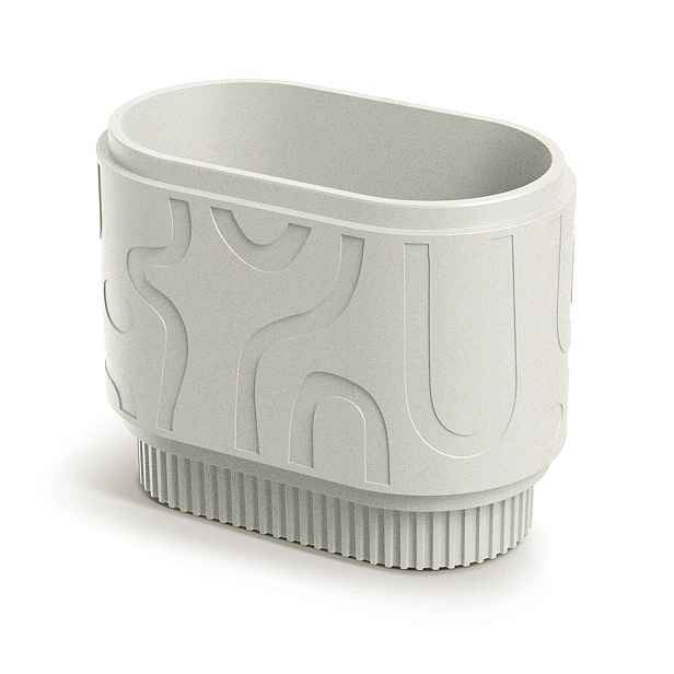 Prosperplast Plastový květináč FOLKAS ROUNDOS CASE pískový, varianta 60 cm