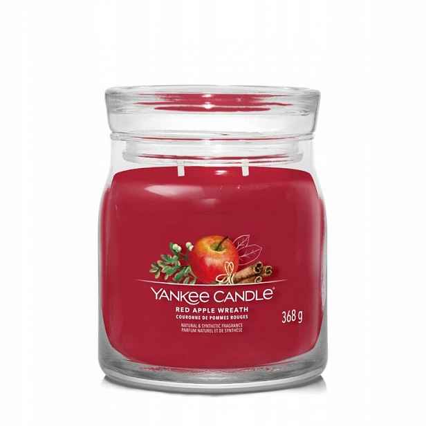 Red Apple Wreath – Yankee Candle Signature – střední svíčka se dvěma knoty
