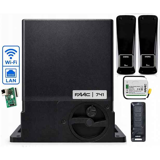 Pohon pro posuvnou bránu Faac 741C DELTA3 do 900 kg Wifi Lan