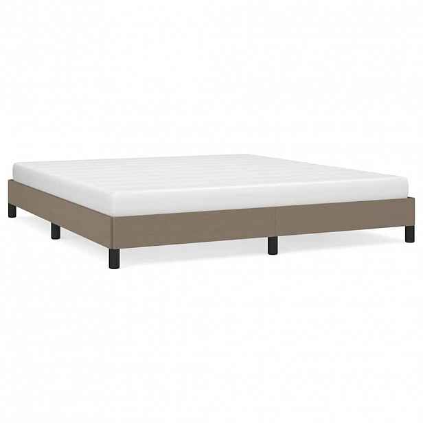 vidaXL Rám postele bez matrace taupe 180 x 200 cm textil