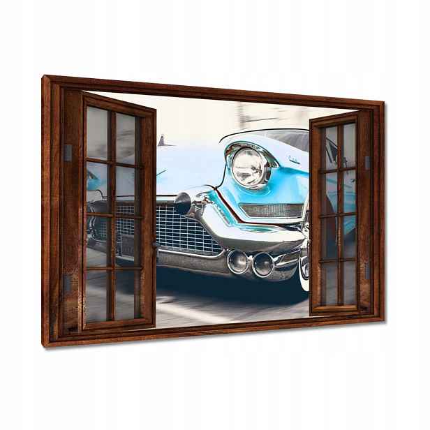 Obrazy 90x60 Modrý Cadillac