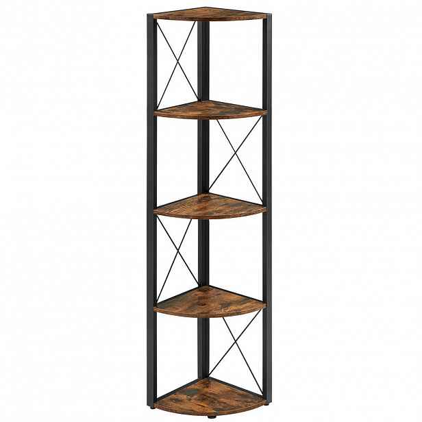 Boxxx ROHOVÝ REGÁL, hnědá, černá, železo, 30/160/30 cm