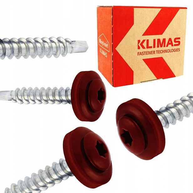 Farmářské vruty 4,8x35 Ral 3011 červené Farmářské Torx 250 ks