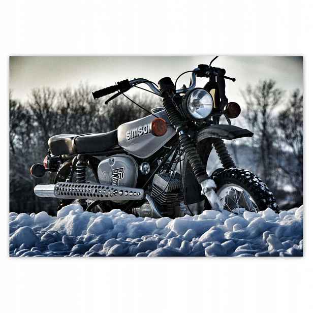 Fototapety 152x104 Simson S51 Enduro v zimě