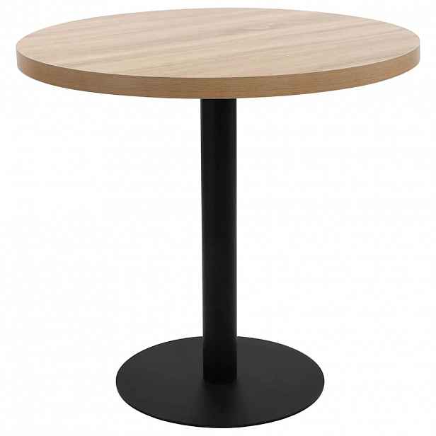 vidaXL Bistro stolek světle hnědý 80 cm MDF