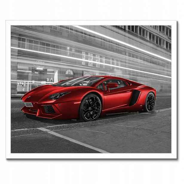 Plakáty v rámu 50x40 Červené auto