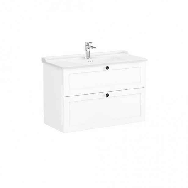 Koupelnová skříňka s umyvadlem Vitra Root 100x67x46 cm bílá mat ROOTC100WINTC