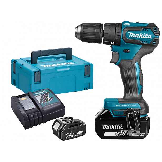 Makita DHP483RTJ Akumulátorová Příklepová Aku Vrtačka 18V 2x5Ah 40Nm