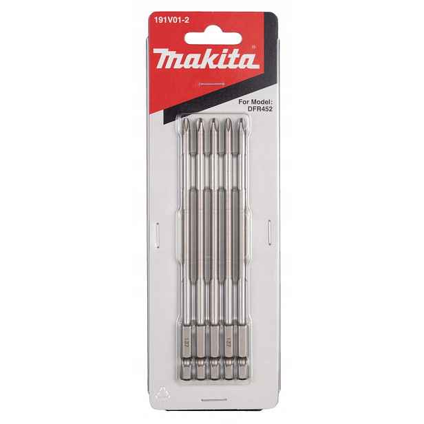 Makita Koncovka Bitů PH2 137mm 5 Kusů Pro Šroubovák DFR452Z 191V01-2
