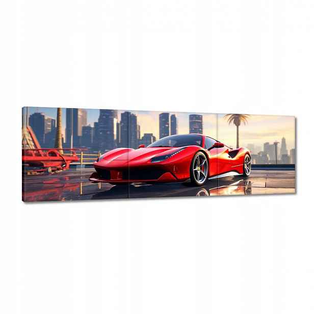 Obrazy 150x50 Červené Ferrari