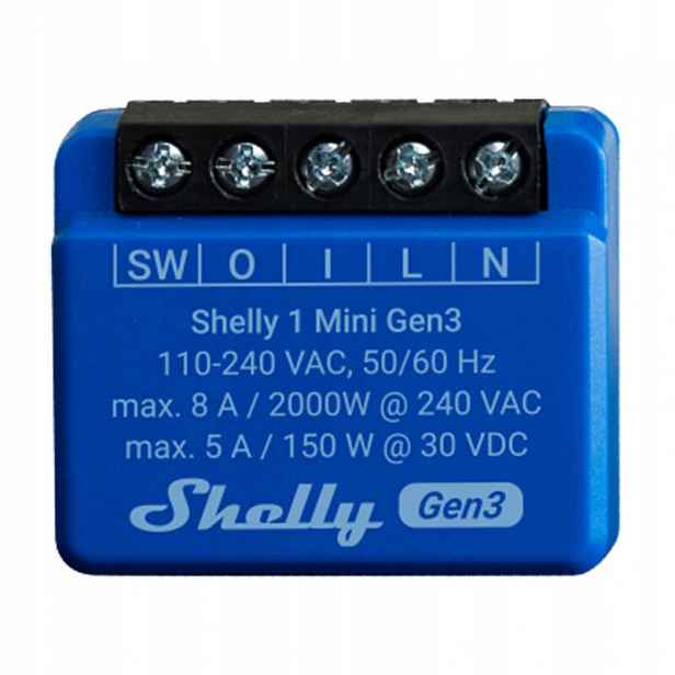 Shelly 1 Mini Bluetooth Wi-fi Ovladač Pro Systém Smart Home Automatizace