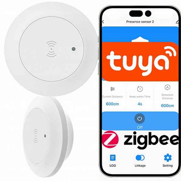 Snímač přítomnosti na omítku Zigbee, detekce pohybu Tuya Smart Life