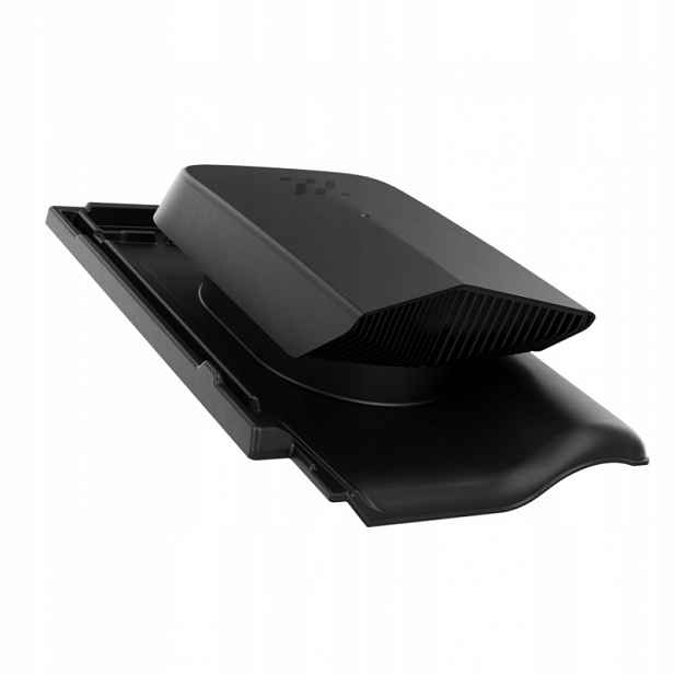 Ventilační střešní ventilátor Braas Rubín 9V Černý