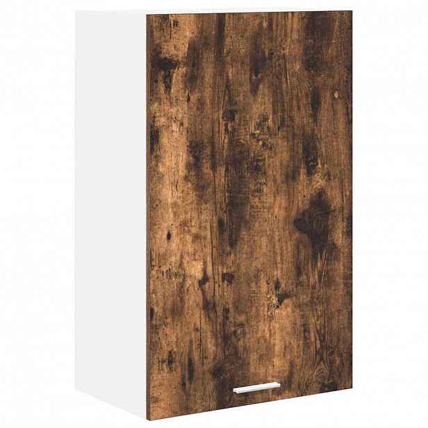 vidaXL Závěsná skříňka Uzený dub a bílá 50 x 31 x 80 cm