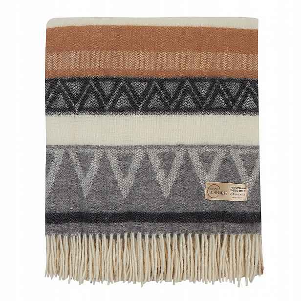 Vlněná Deka teplá měkká 100% vlna 190x220 cm přehoz deky Cozy Blankets