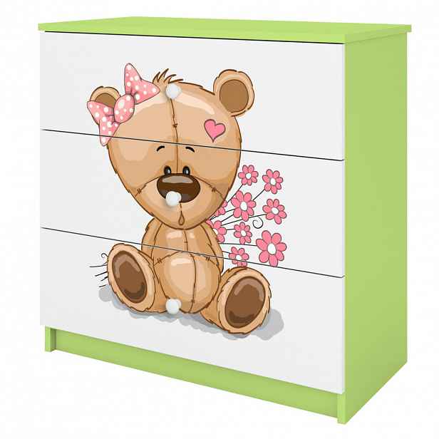 RAUMHIRSCH FURNITURE KOMODA Babydreams Medvídek s květinami 81/81/41