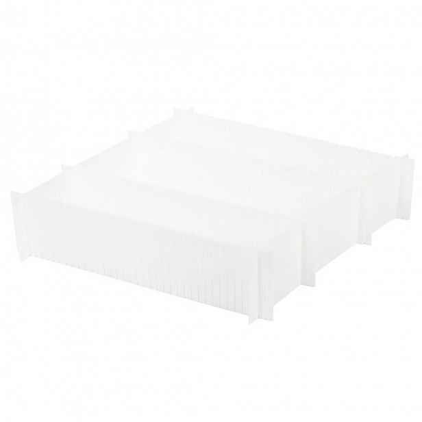 Sada 6 bílých oddělovačů do šuplíku Compactor Drawer Dividers