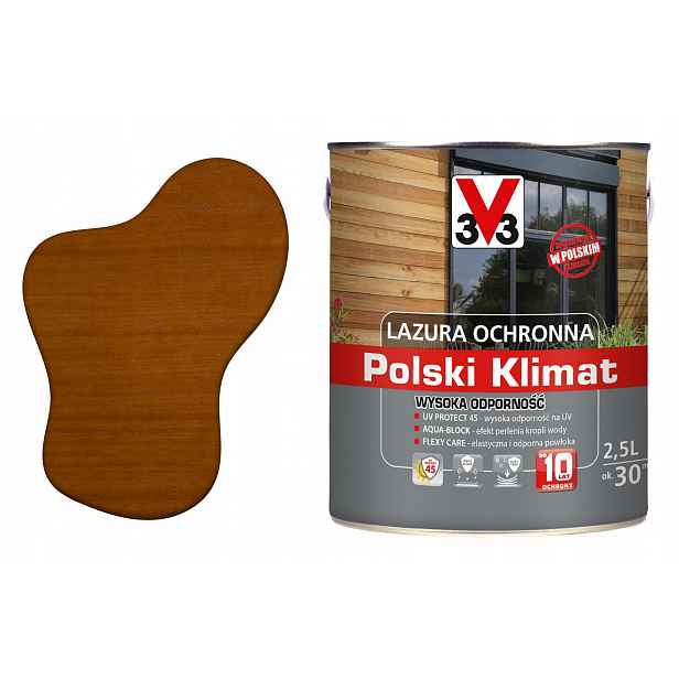 3V3 Výkonný lakovací nátěr na dřevo s dekorativní impregnací na dřevo Extra