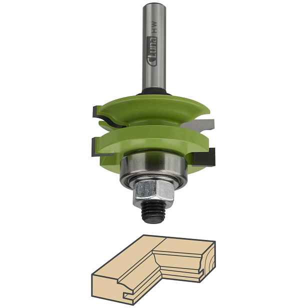 Protiprofilová fréza 43/18/5+5/73/8 mm, spodní ložisko 22x8 mm, přesnost při obrábění