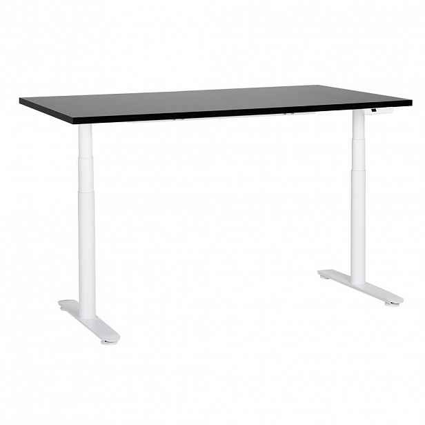 Beliani VÝŠKOVĚ NASTAVITELNÝ Psací stůl Elektrický 160/72 cm Černý Destin IV