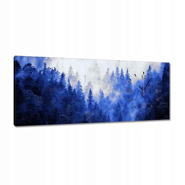 Hodiny 100x40 Modrá krajina Hory