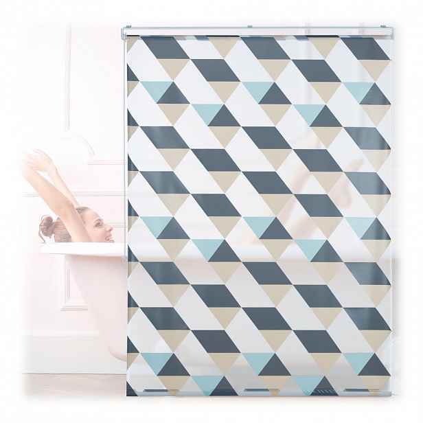 Relaxdays ROLETA Šedá geometrický vzor 120x240 cm