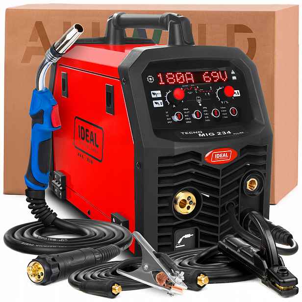 Svařovací Stroj Ideal Tecno Mig 234 Pulse 230V 200A Mma Tig DC Synergie Flux Spot