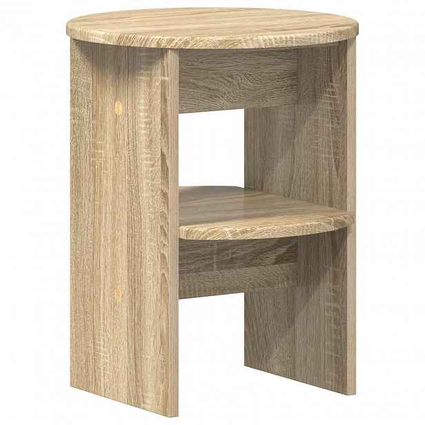 vidaXL Boční skříňka Sonoma dub Ø40 x 50 cm Dřevěný materiál