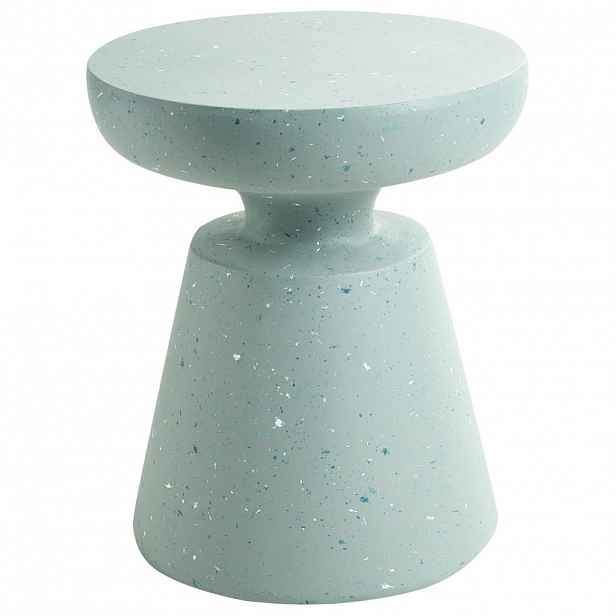 Beliani PŘÍSTAVNÝ STOLEK 45/45 cm Terrazzo Look Terrazzo Zelený Mincio