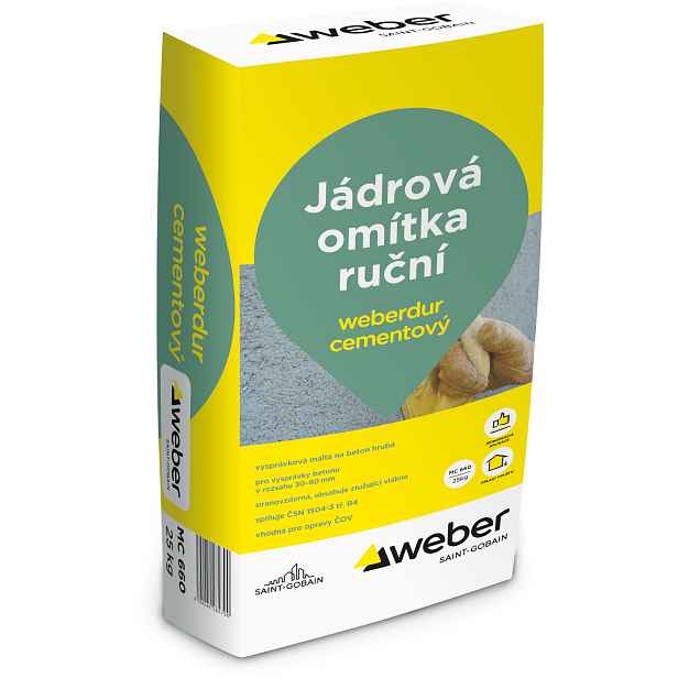 Omítka jádrová soklová weberdur cementový 25 kg