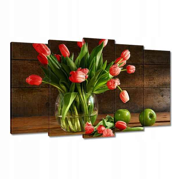 Obrazy 100x60 Červené tulipány