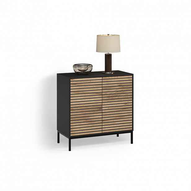 Livinity® KOMODA Aterno Zlatý dub power/antracit se 2 dveřmi