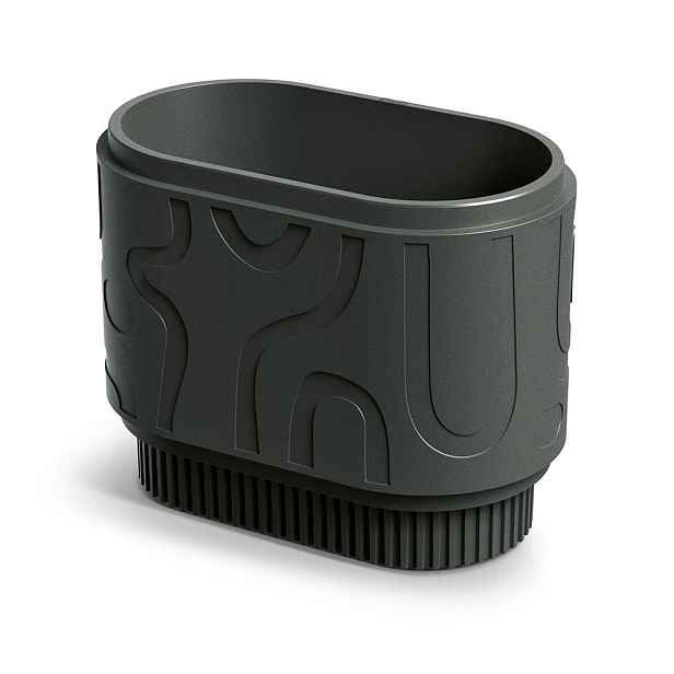 Prosperplast Plastový květináč FOLKAS ROUNDOS CASE tmavě šedý, varianta 80 cm